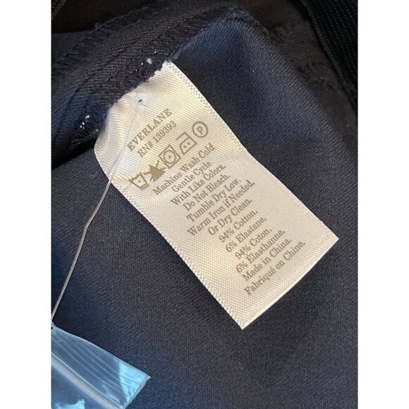 Everlane Side Zip Work Pant Navy High Rise Ankle Skinny Seamed Back Trouser‎ 12 - Picture 10 of 10